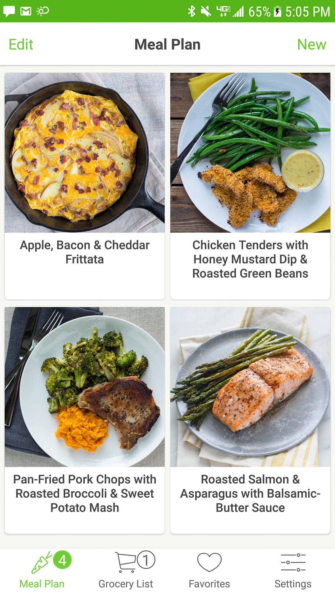 sample meal plan