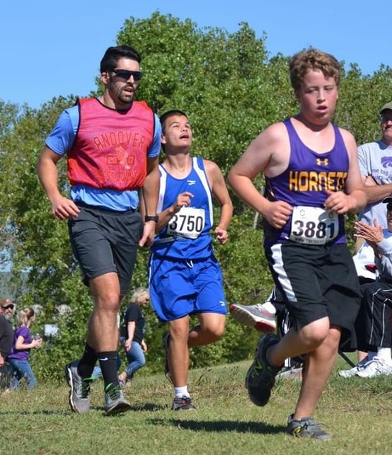 Sean spent a season as a guide runner for a blind cross country athlete.